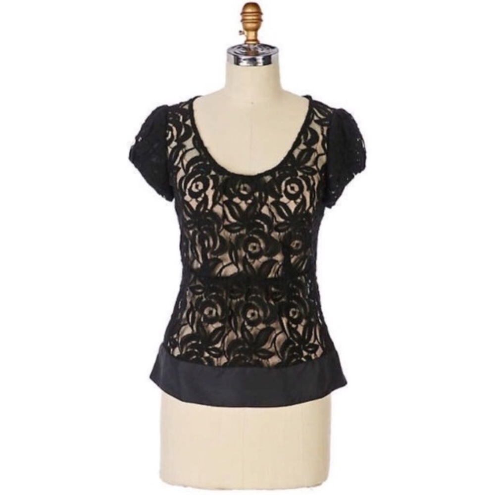 Anthro Moulinette Soeurs Magic Words Lace Blouse - Picture 1 of 7
